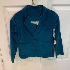 Girl’s Brand New  Teal Corduroy Blazer